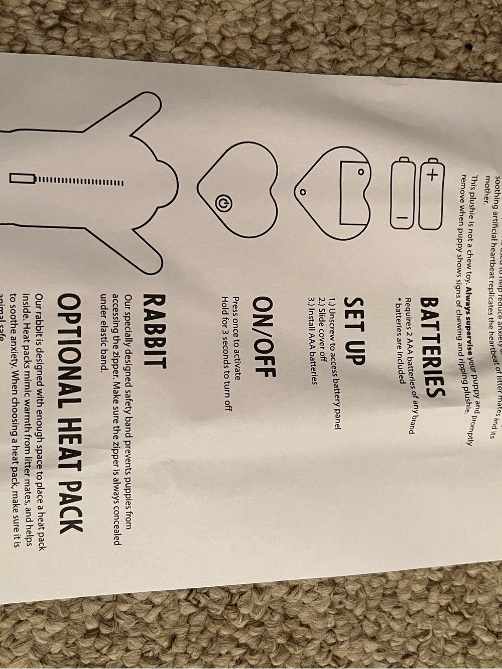 Anxiety Rabbit Plush pet anxiety toy - Picture 4 of 4